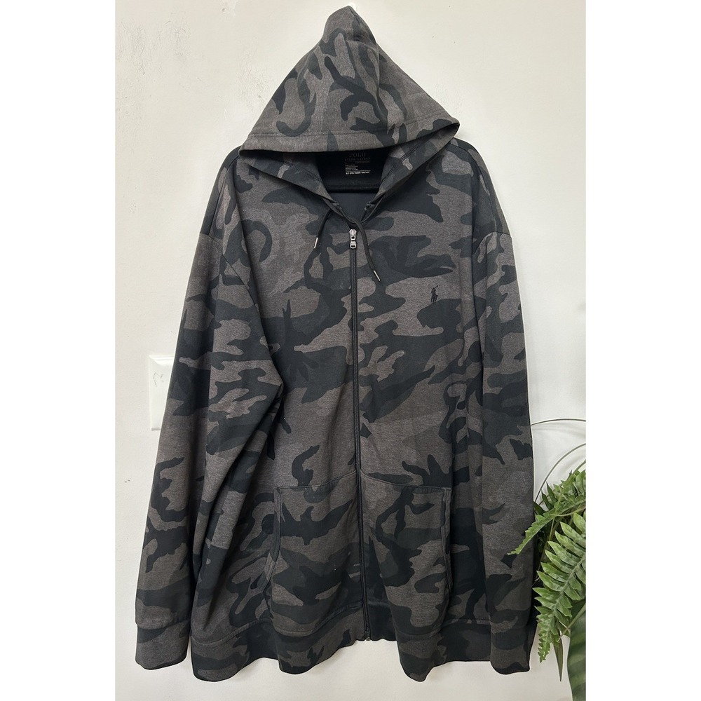 Polo Ralph Lauren Camo Zip Hoodie Mens 3X Performance Gorpcore Streetwear